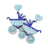 Glittered Heart Stroller Dangle Earrings - Madeline Love - Flyclothing LLC