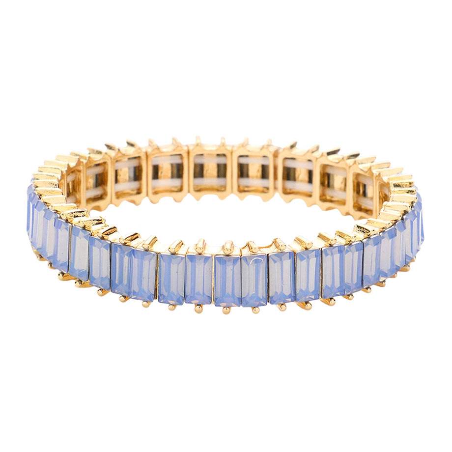 Rectangle Stone Stretch Evening Bracelet - Madeline Love - Flyclothing LLC