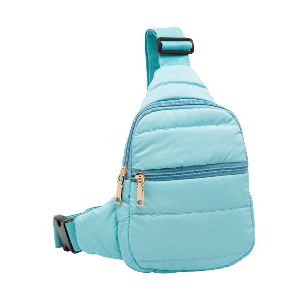 Solid Puffer Mini Sling Bag - Madeline Love - Flyclothing LLC