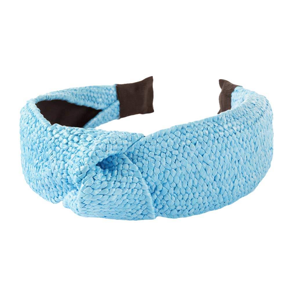 Trendy Straw Knot Burnout Headband - Madeline Love - Flyclothing LLC