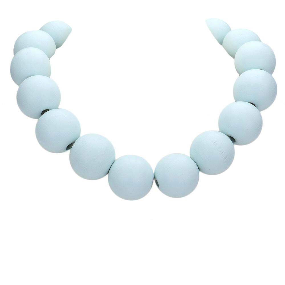 Wood Ball Necklace - Madeline Love - Flyclothing LLC