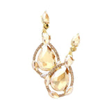 Crystal Rhinestone Teardrop Evening Earrings - Madeline Love - Flyclothing LLC