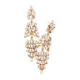 Marquise Crystal Cluster Drop Evening Earrings - Madeline Love - Flyclothing LLC