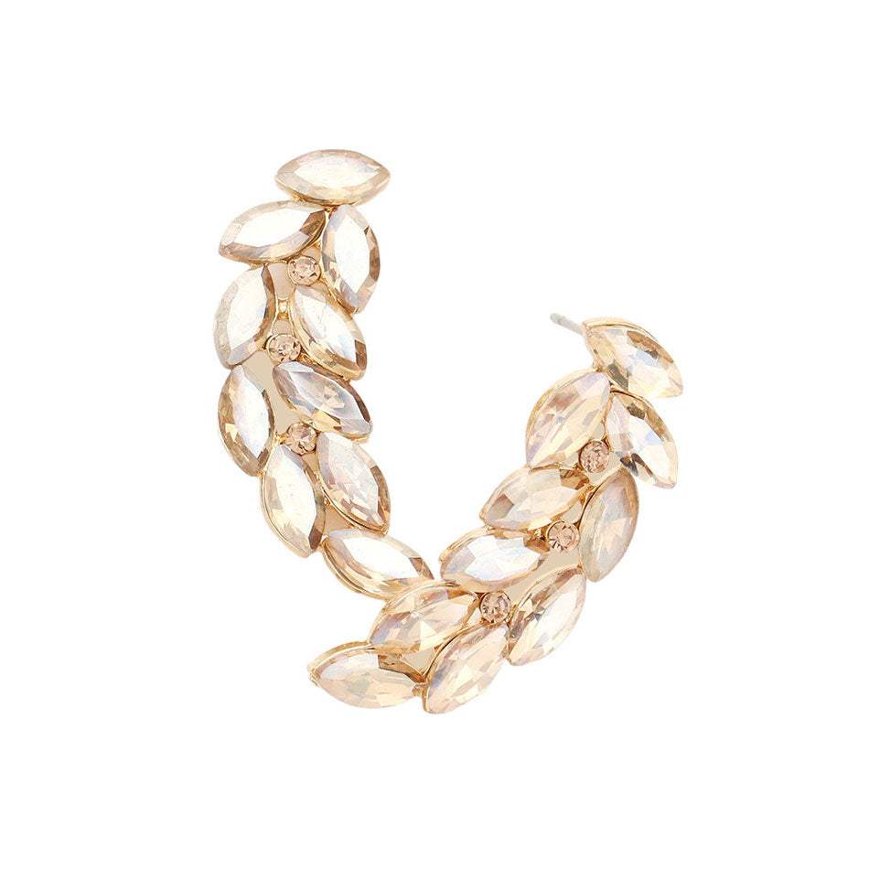 Marquise Stone Cluster Evening Earrings - Madeline Love - Flyclothing LLC