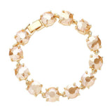 Round Stone Link Evening Bracelet - Madeline Love - Flyclothing LLC