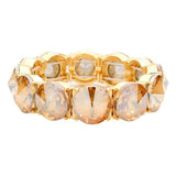 Round Stone Stretch Evening Bracelet - Madeline Love - Flyclothing LLC