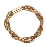 Stone Embellished Twisted Magnetic Bracelet - Madeline Love - Flyclothing LLC