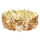 Teardrop Marquise Stone Cluster Stretch Evening Bracelet - Madeline Love - Flyclothing LLC