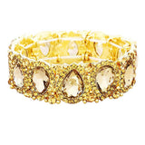 Teardrop Rhinestone Trim Stretch Evening Bracelet - Madeline Love - Flyclothing LLC