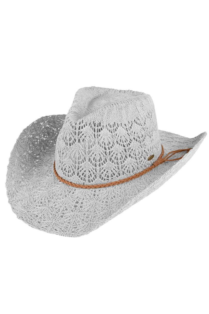 C.C Women's Horseshoe Lace Knitting Cowboy Hat - Madeline Love - Flyclothing LLC