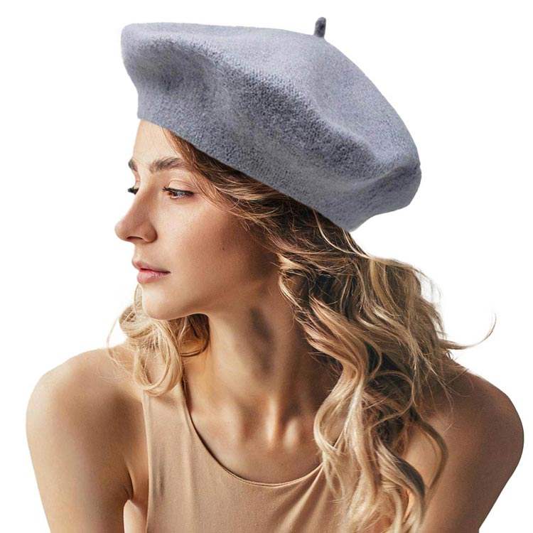 Solid Beret Hat - Madeline Love - Flyclothing LLC