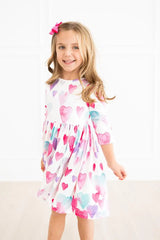 Light Hearted 3/4 Sleeve Pocket Twirl Dress - Mila & Rose ® - Flyclothing LLC