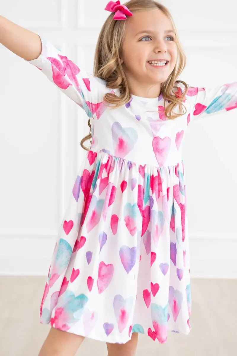 Light Hearted 3/4 Sleeve Pocket Twirl Dress - Mila & Rose ® - Flyclothing LLC