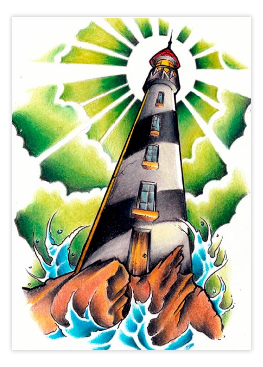 Black Market Art Company Light House Print