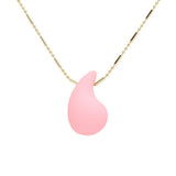 Matte Colored Teardrop Pendant Necklace - Madeline Love - Flyclothing LLC
