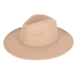 Solid Color Classic Wide Brim Fedora Hat - Madeline Love - Flyclothing LLC