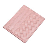 Faux Leather Basket Weave Card Holder Wallet - Madeline Love - Flyclothing LLC