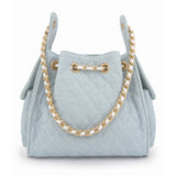 Bayshore Bucket Bag Medium - Light Wash Denim - BEACH HAUS - Flyclothing LLC