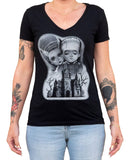 Black Market Art Company Lil Couple Women's V-Neck T-Shirt