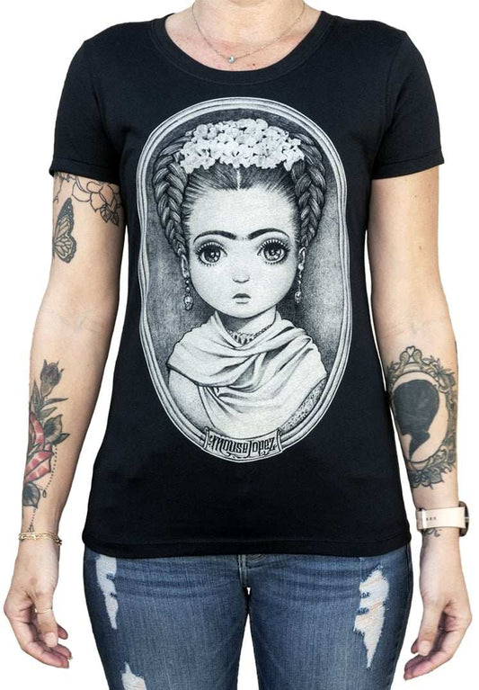 Black Market Art Company Lil Frida Women's Loose Neck T-Shirt - Black Market Art Company - Flyclothing LLC