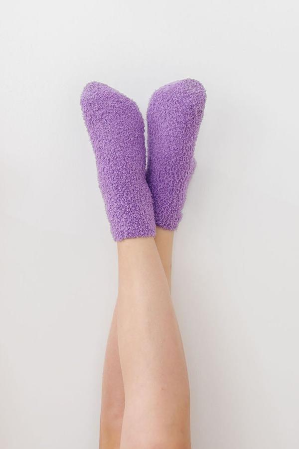 Lilac/Coconut Bow Cozy Socks - Mila & Rose ® - Flyclothing LLC