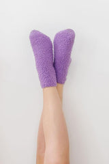 Lilac/Coconut Bow Cozy Socks - Mila & Rose ® - Flyclothing LLC