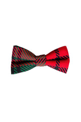 The Lincoln Log Love Daddy | Red And Green Christmas Plaid Bow Tie - Shinesty
