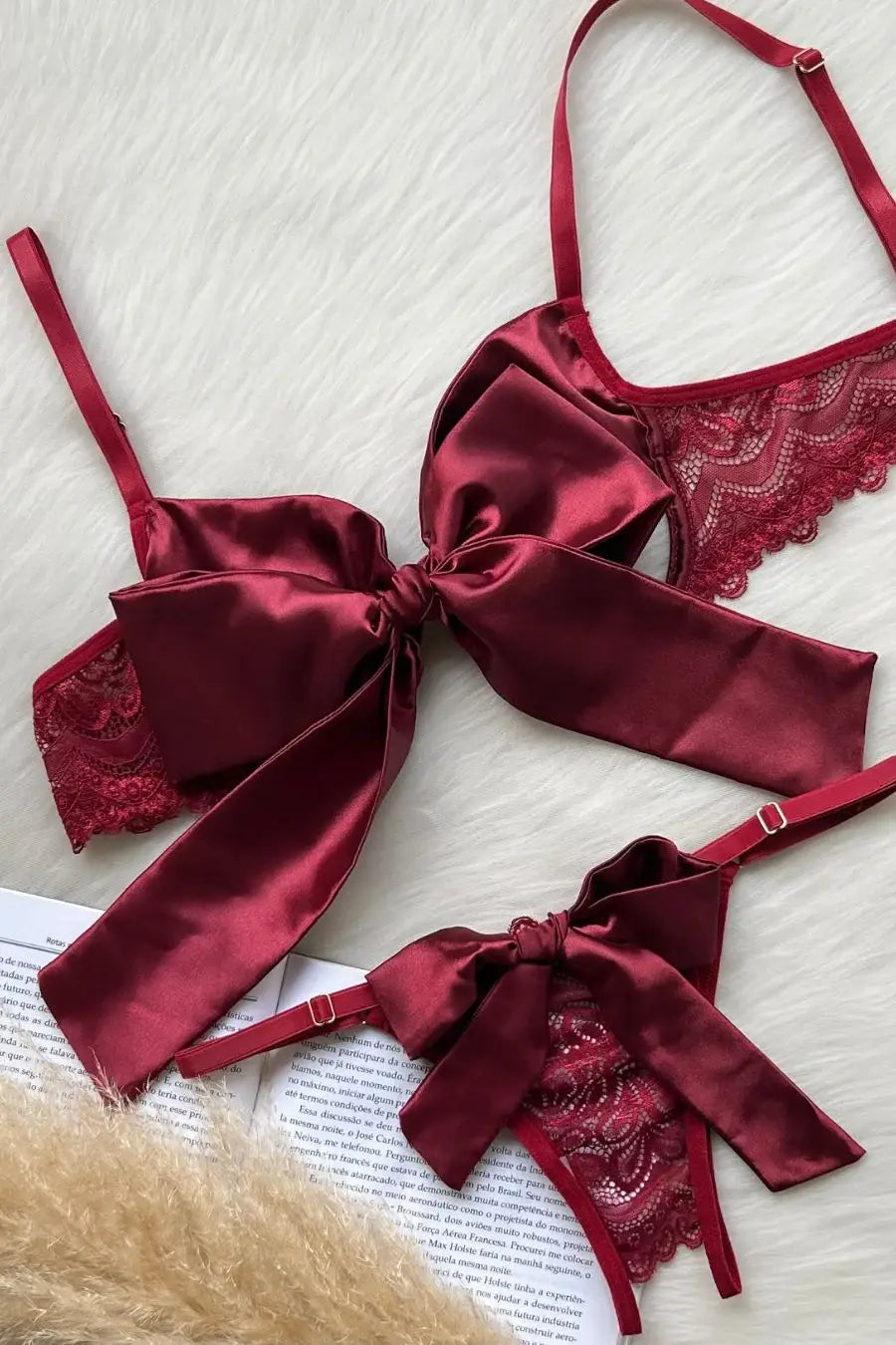 Lingerie Bow Tie Set - Lingerie By Coco - Flyclothing LLC