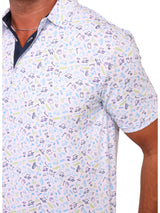 Links Print Polo - White Water Life - Flyclothing LLC