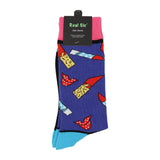 Lipstick and Flowers Socks - Comfy Cotton for Men & Women - Real Sic - Flyclothing LLC