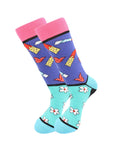Lipstick and Flowers Socks - Comfy Cotton for Men & Women - Real Sic - Flyclothing LLC