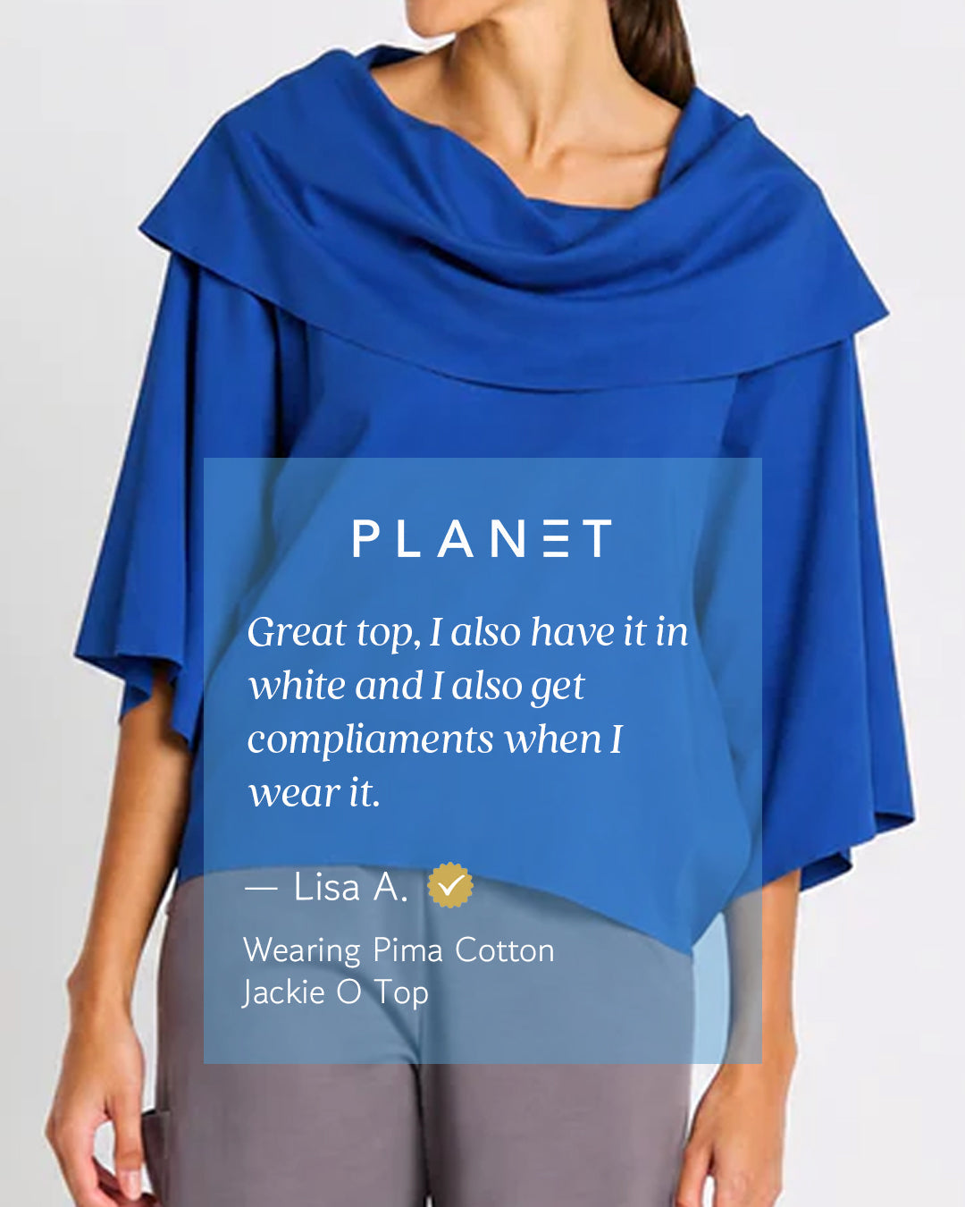 Pima Cotton Jackie O Top - Putty - PLANET by Lauren G - Flyclothing LLC