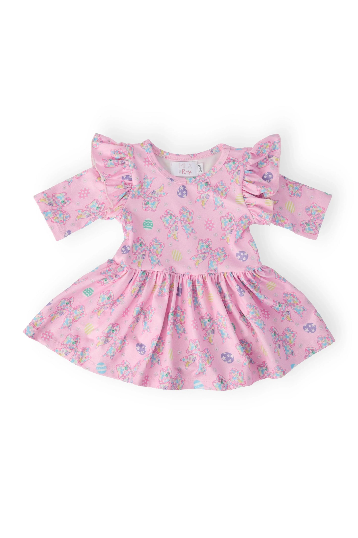 Little Bow Peeps 3/4 Sleeve Twirl Flutter Bodysuit - Mila & Rose ® - Flyclothing LLC