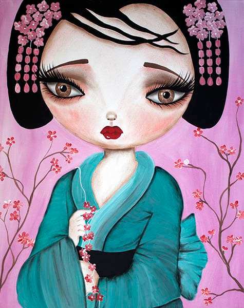 Black Market Art Company Little Geisha Print - Black Market Art Company - Flyclothing LLC