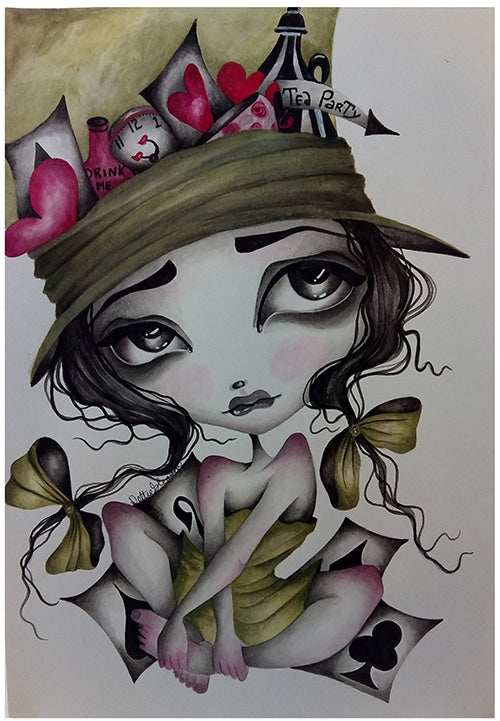 Black Market Art Company Little Mad Hatter Print - Black Market Art Company - Flyclothing LLC