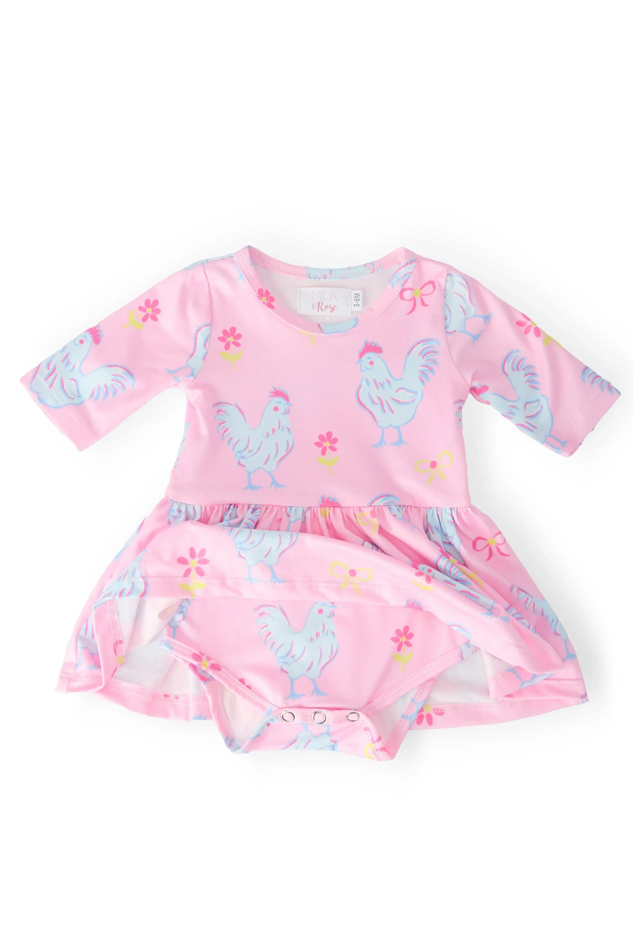Little Miss Chickie 3/4 Twirl Bodysuit - Mila & Rose ® - Flyclothing LLC