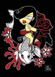 Black Market Art Company Little Miss Koi Print