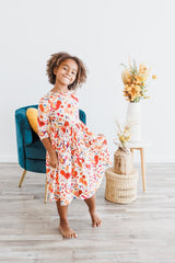 Little Red Hen 3/4 Sleeve Pocket Twirl Dress - Mila & Rose ® - Flyclothing LLC