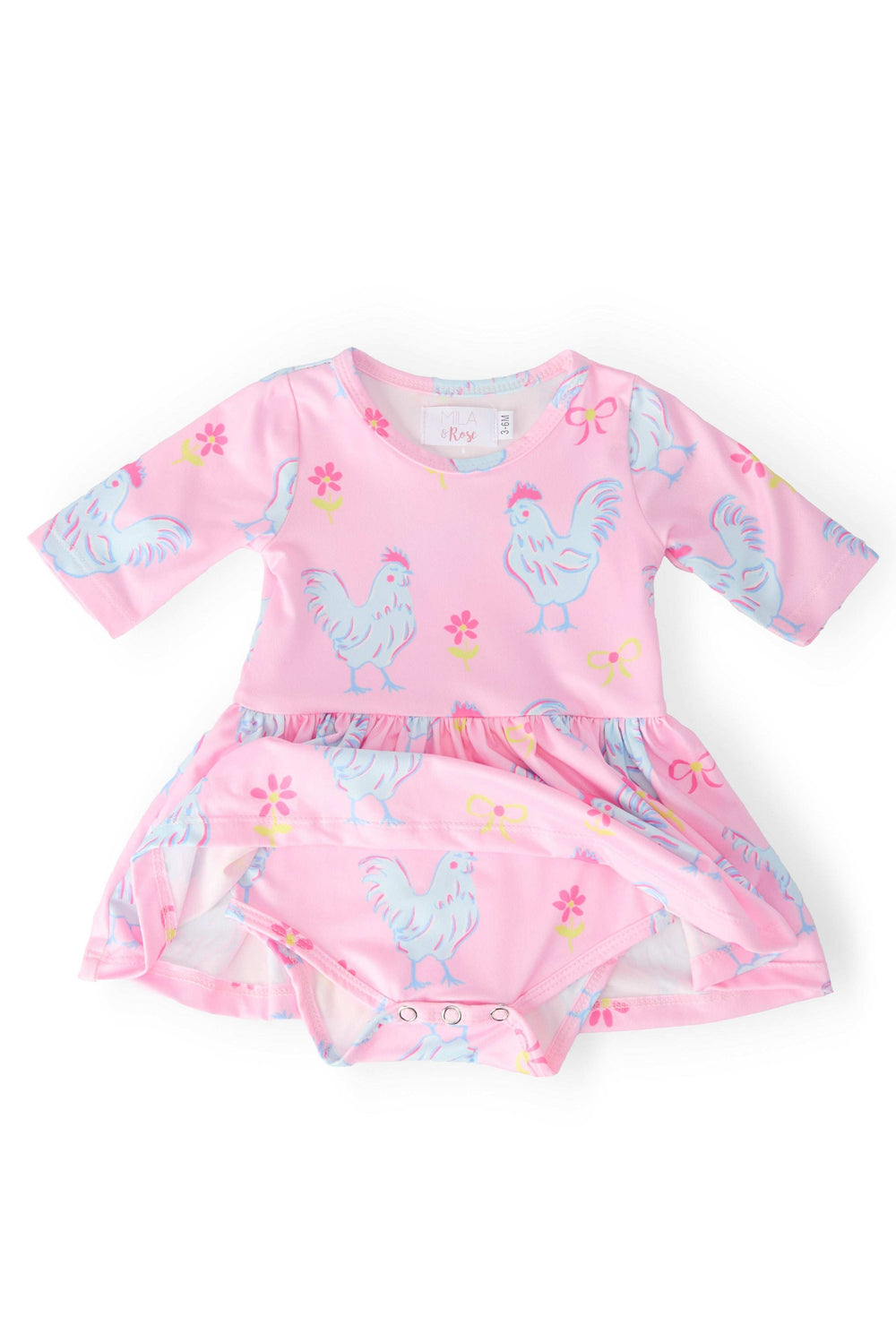Little Miss Chickie 3/4 Twirl Bodysuit - Mila & Rose ® - Flyclothing LLC