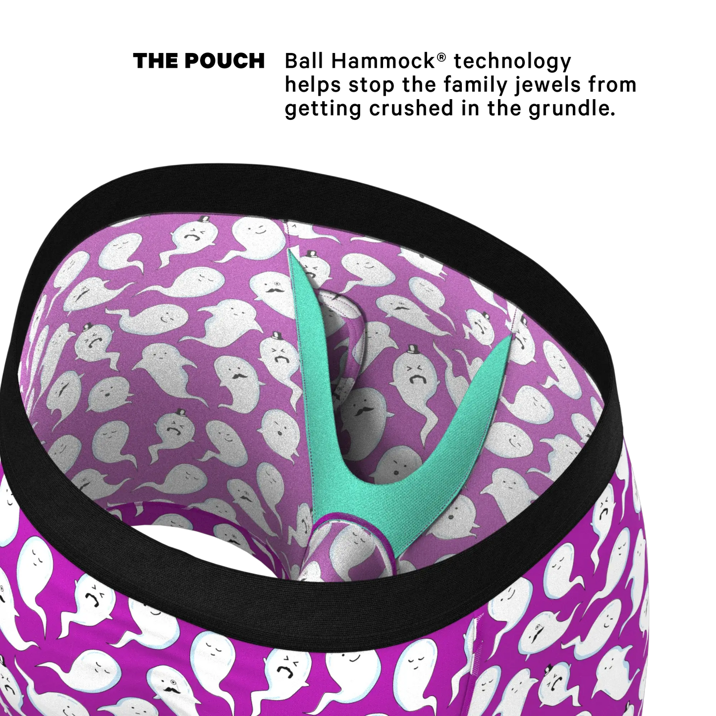 The Little Swimmers | Ghost Print Ball Hammock® Pouch Underwear With Fly - Shinesty - Flyclothing LLC