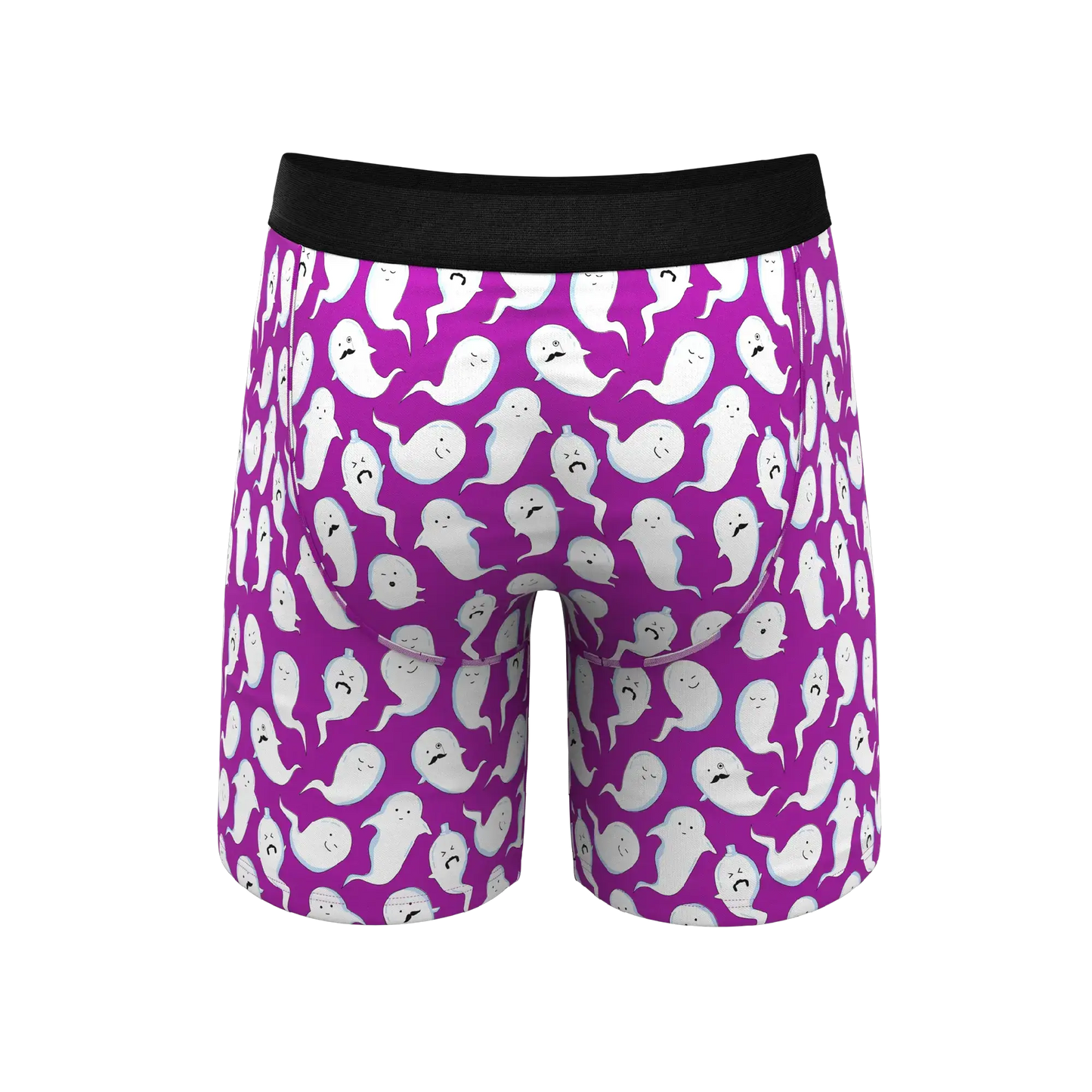 The Little Swimmers | Ghost Print Long Leg Ball Hammock® Pouch Underwear With Fly - Shinesty - Flyclothing LLC