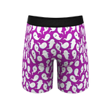 The Little Swimmers | Ghost Print Long Leg Ball Hammock® Pouch Underwear With Fly - Shinesty - Flyclothing LLC