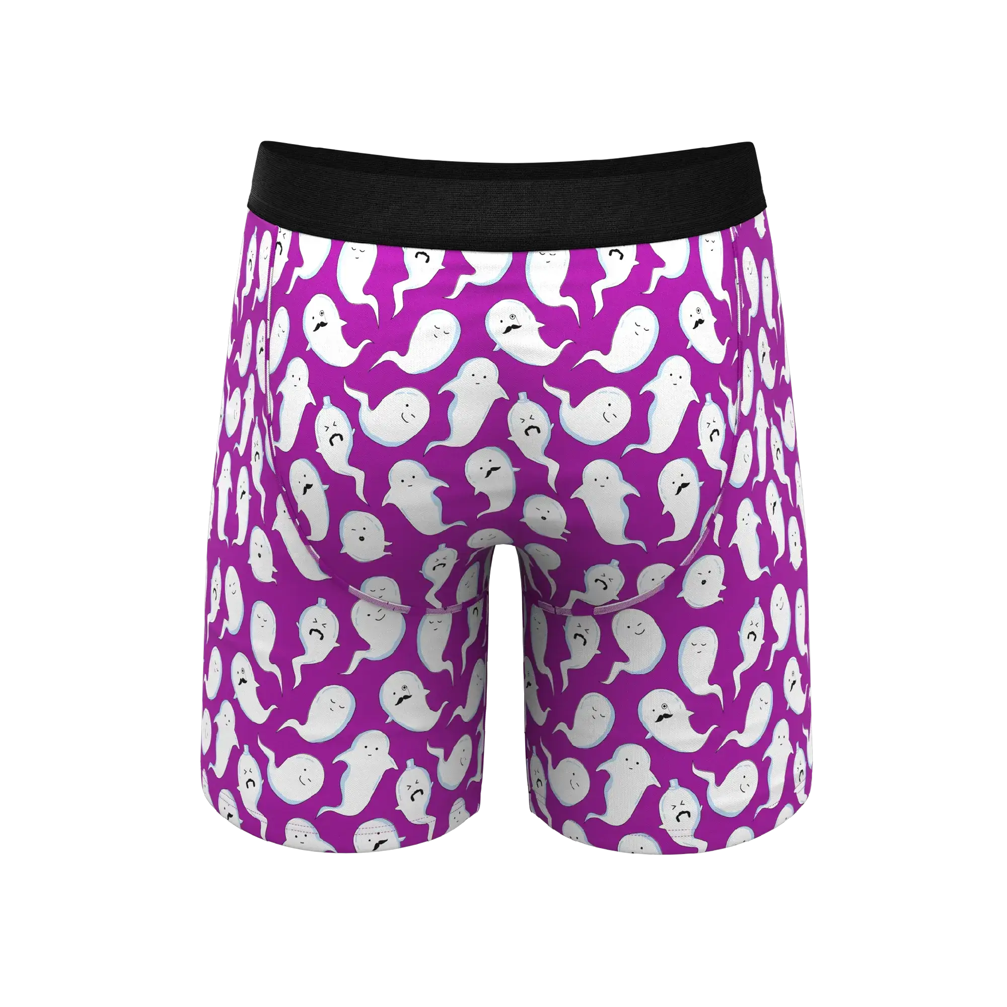 The Little Swimmers | Ghost Print Long Leg Ball Hammock® Pouch Underwear With Fly - Shinesty - Flyclothing LLC