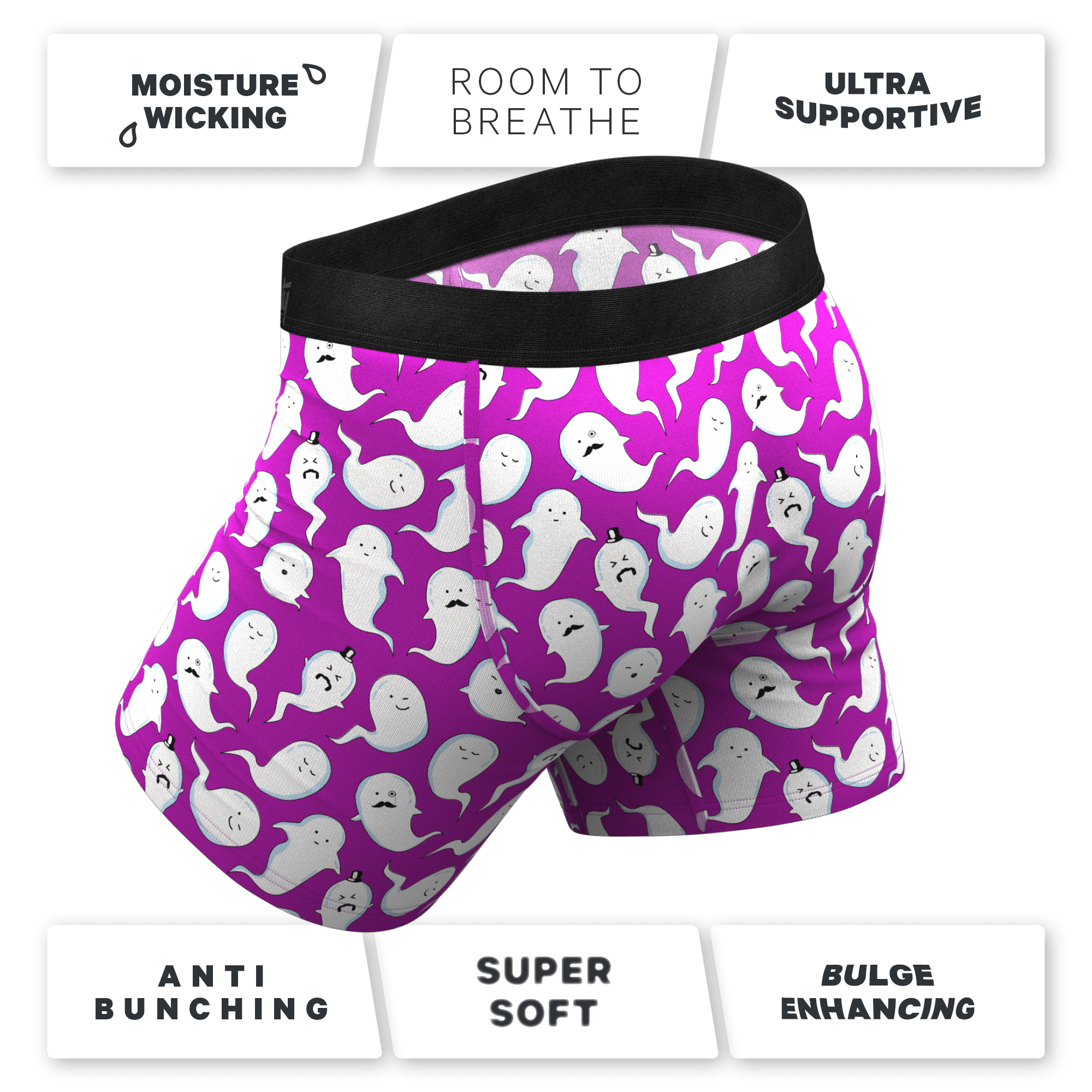 The Little Swimmers | Ghost Print Ball Hammock® Pouch Underwear - Shinesty