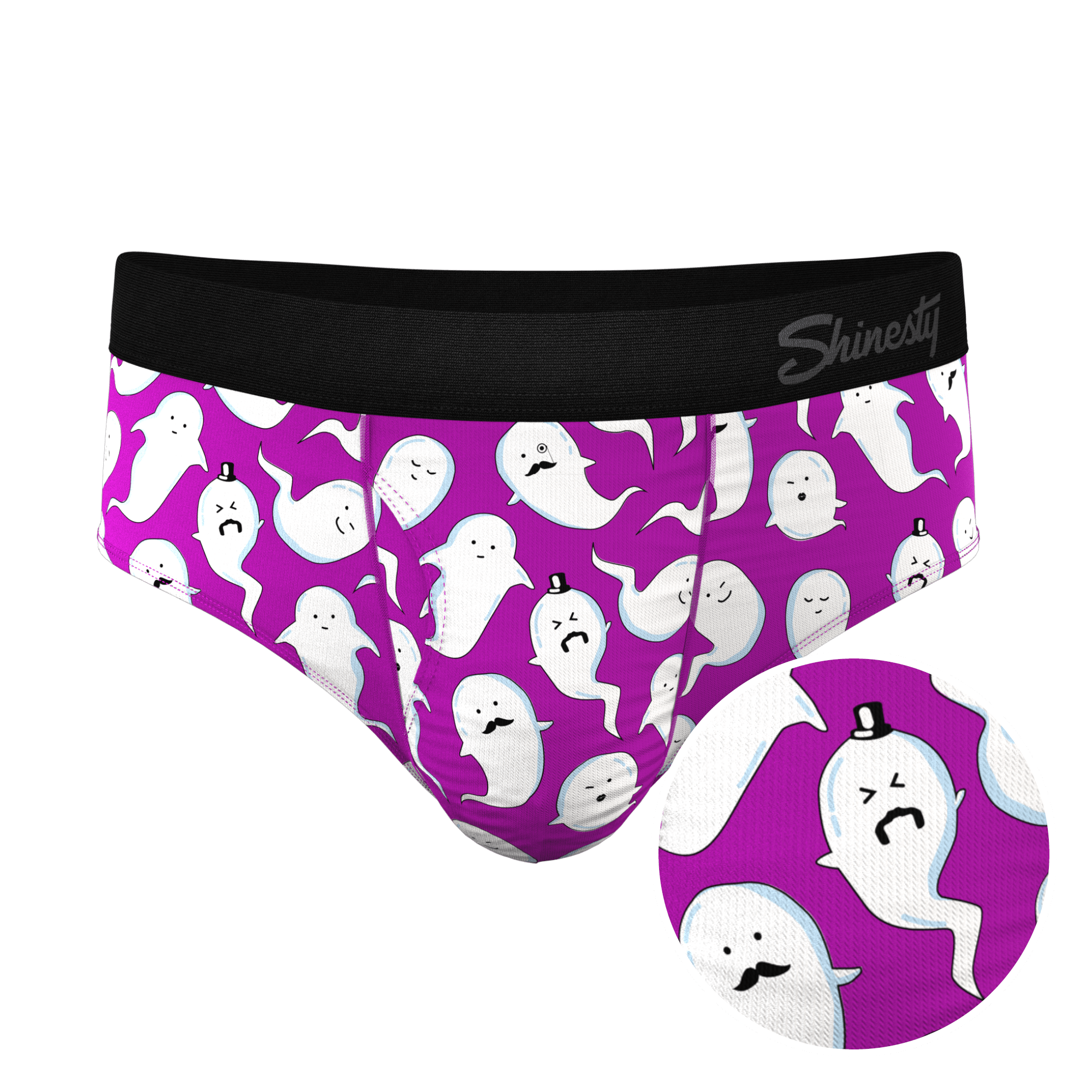 The Little Swimmers | Ghost Print Ball Hammock® Pouch Underwear Briefs - Shinesty