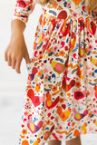 Little Red Hen 3/4 Sleeve Pocket Twirl Dress - Mila & Rose ®