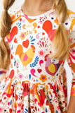 Little Red Hen 3/4 Sleeve Pocket Twirl Dress - Mila & Rose ®