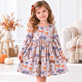 Forest Frolic Twirl Dress - Bamboo Fall Girls Outfit - Tesa Babe - Flyclothing LLC