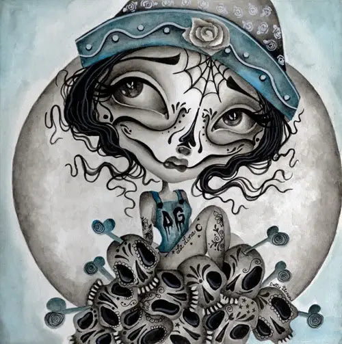 Black Market Art Company Lolita Dia De Los Muertos Print - Black Market Art Company - Flyclothing LLC