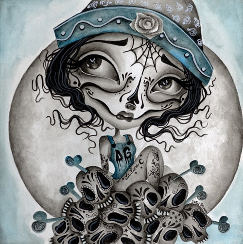 Black Market Art Company Lolita Dia De Los Muertos Print